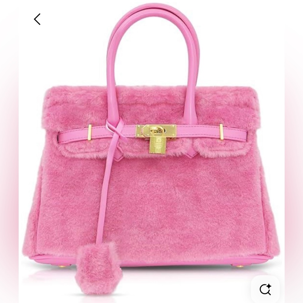 Pink Fur Handbag